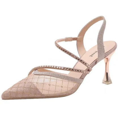 Mesh Slingback Women's Fine Heel Sandals