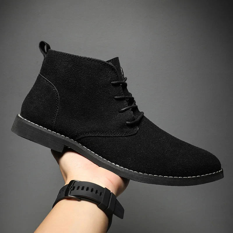 British Style Suede Ankle Boots